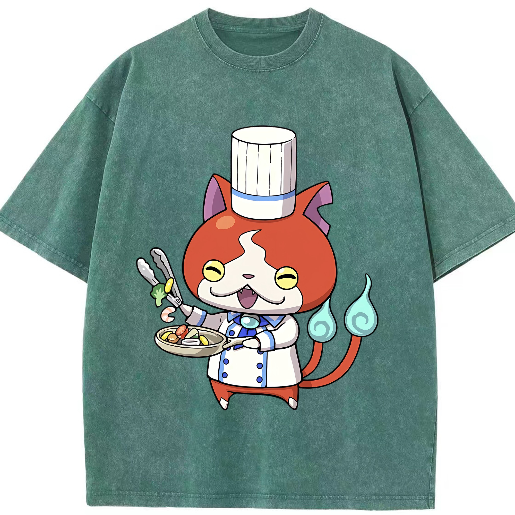 （画像用） 妖怪ウォッチ Yo-kai Watch 綿100% ヴィンテージ風 半袖Tシャツ（フロントプリント）